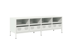 Maison Exclusive - Mueble Para Tv Acero Laminado En Frío Blanco 135x39x43,5 Cm