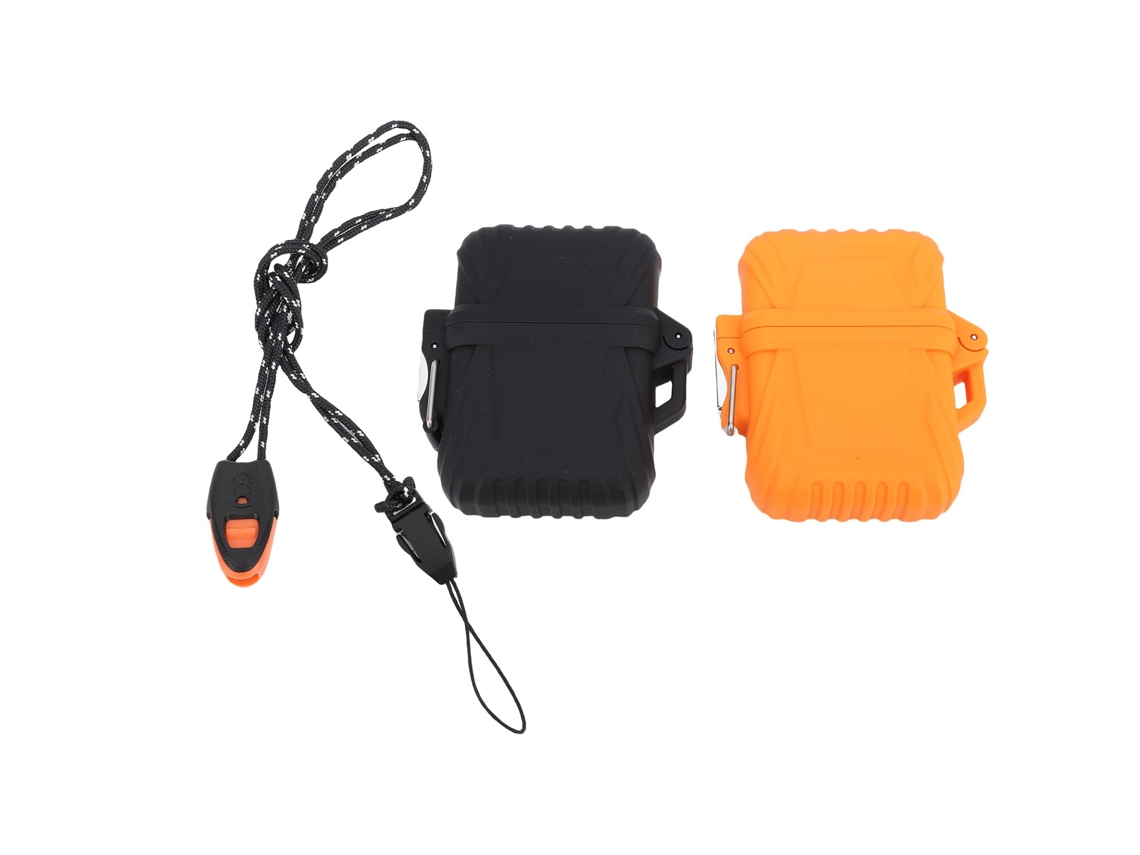2pcs Funda De Depósito Deportivo Al Aire Libre Impermeable Caja Seca Reutilizable Multifuncional Para Viajes Negro+naranja