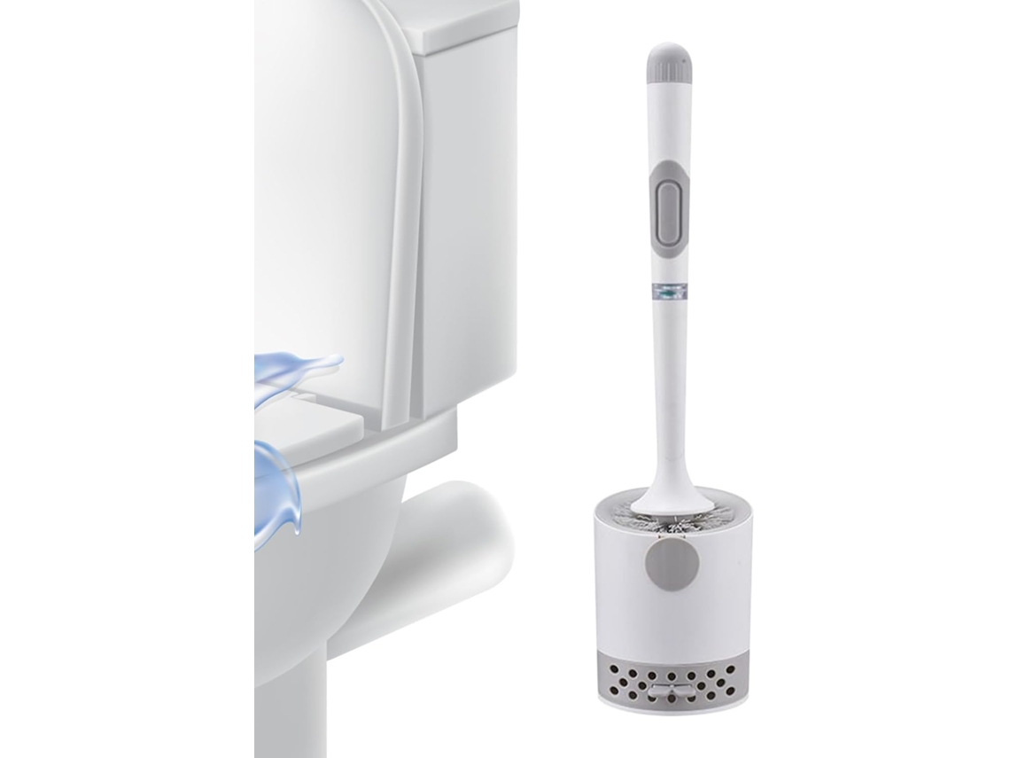 Cepillo de inodoro, cepillo de limpieza con mango largo, herramienta de limpieza ergonómica para apartamento y baño Slowmoose