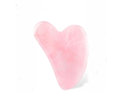 Herramienta De Masaje Facial Gua Sha De Piedra Natural De Cuarzo Rosa Para El Cuidado De La Piel.
