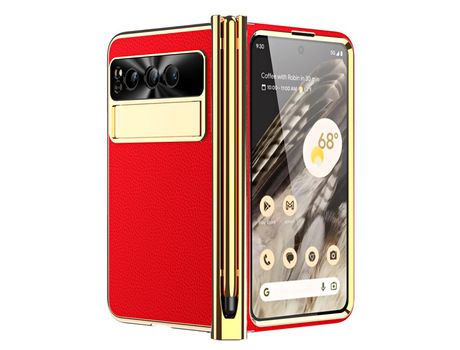Funda para Google Pixel Fold Piel Sintética Rojo