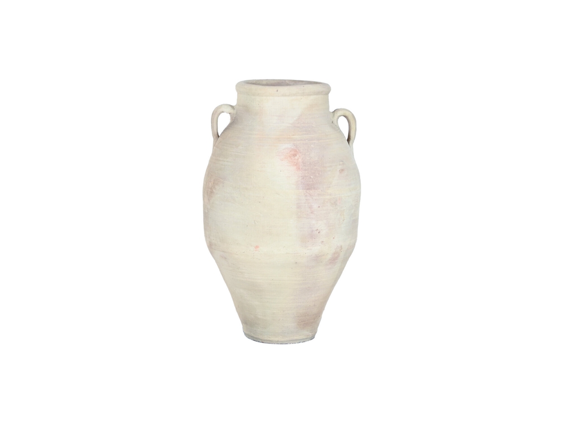 Ánfora de terracota, 47 kg, con 2 asas hechas a mano, 55x55x96 cm ALEXANDRA HOUSE LIVING