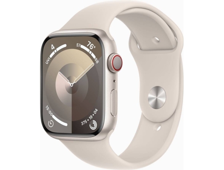 APPLE Watch Series 9 GPS+Cellular 45 mm Blanco Estrella con Correa Deportiva Blanco Estrella (Talla: M/L)