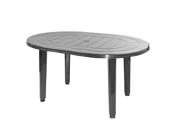 Mesa Resina Oval 130x90 Cm Antracita 4020ant