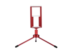 Trípode metálico EOOCOO con soporte para teléfono y tableta.