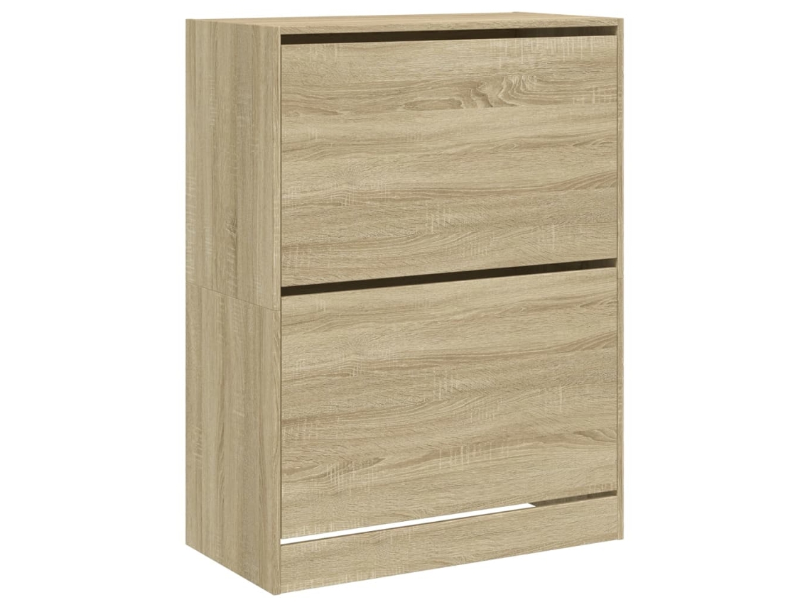 Juego de 2 zapateros con 2 cajones abatibles, roble Sonoma MAISON EXCLUSIVE (80x42x108 cm)