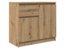 Maison Exclusive - Aparador Con Cajón Roble Artesanal 71x35x65cm Madera Ingeniería