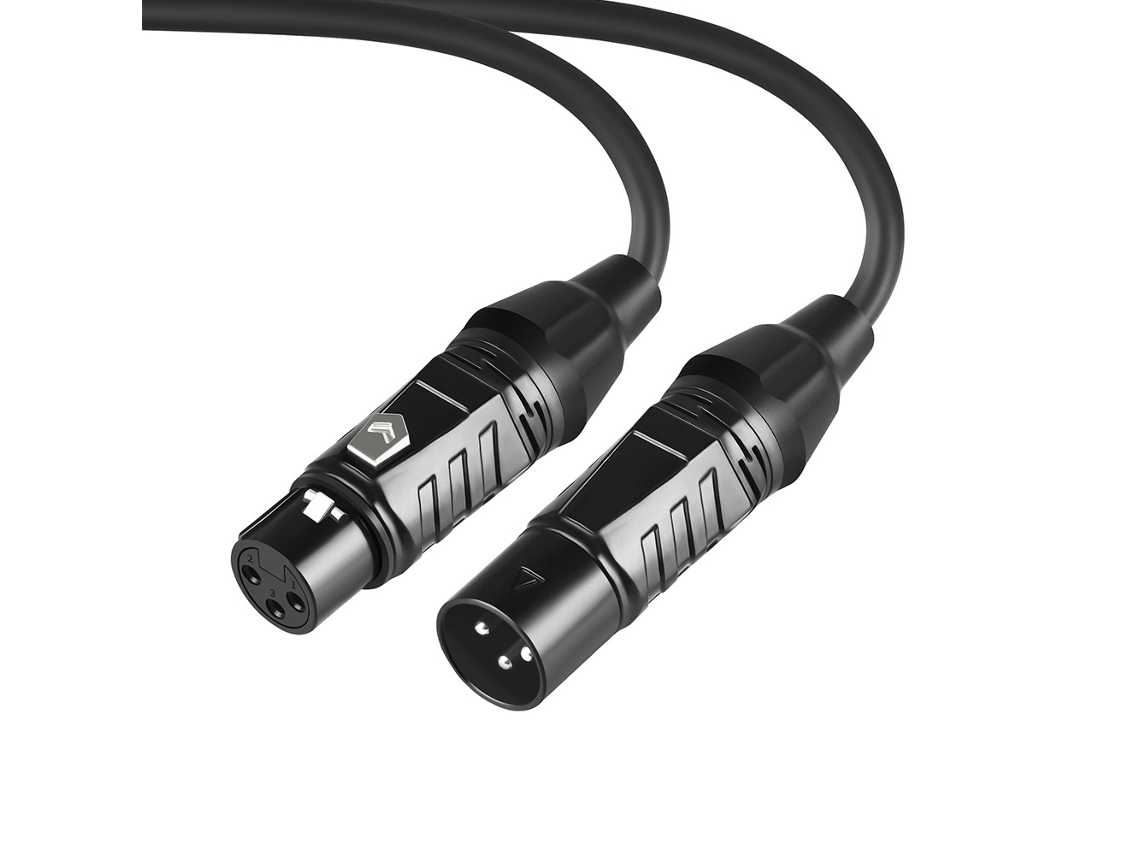 Cable Xlr Para Micrófono - Cable Macho A Hembra Para Mezclador, Amplificador, Altavoz Black 5 M