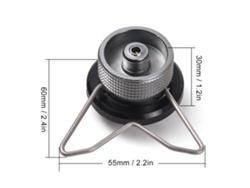 Adaptador para hornilla de camping para gas butano con soporte