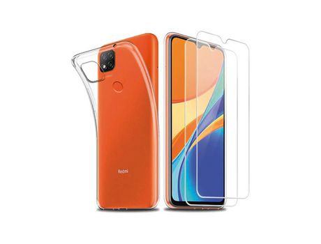 Estuche para Xiaomi Redmi 9C, Redmi 10A Vidrio Templado Transparente