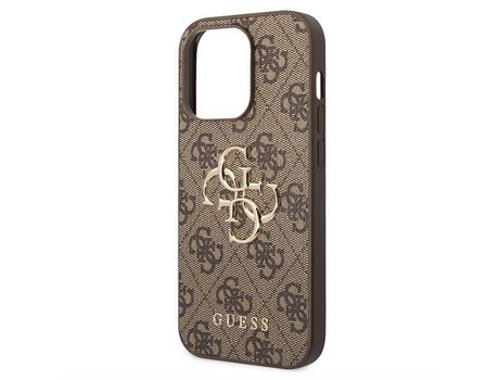 Funda para iPhone 15 Pro GUESS Metal Marrón