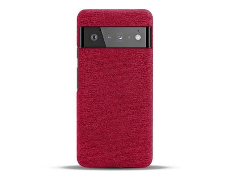 Funda para Google Pixel 6 Pro Piel Sintética Rojo