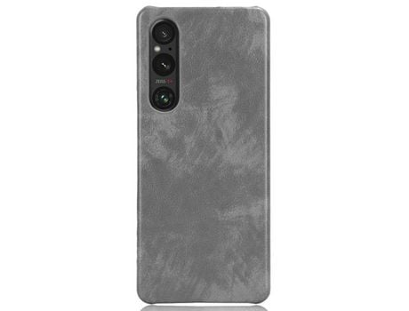 Funda para Sony Xperia 1 V Piel Sintética Gris