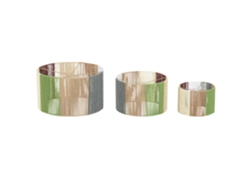 Set 3 Pantalla Fibra Lampara Con Ba 52,5x52,5x30,5cm