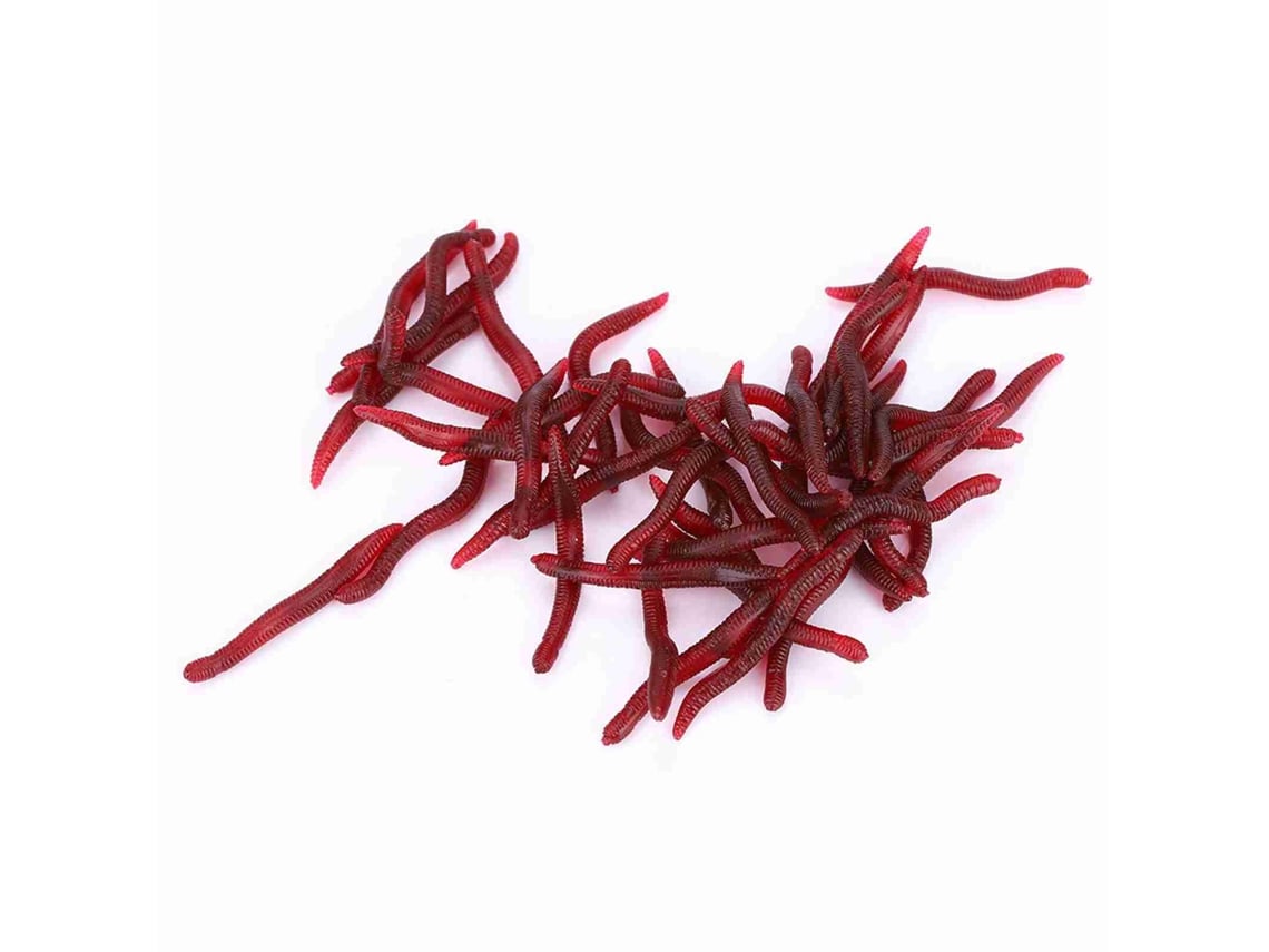 2026rebe-señuelo De Pesca 4cm Insectos Suaves Lombriz Falsa 50pcs Cebo Artificial Para Mar