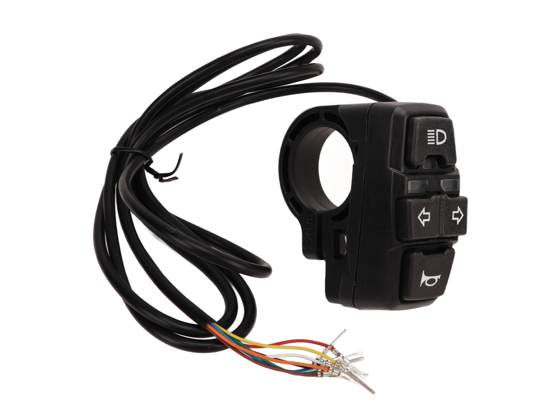 2026-interruptor De Luz Y Claxon Para Bicicleta Eléctrica 36v 48v Impermeable Ip54 Para Manillar 22.2mm Motocicletas Scooters
