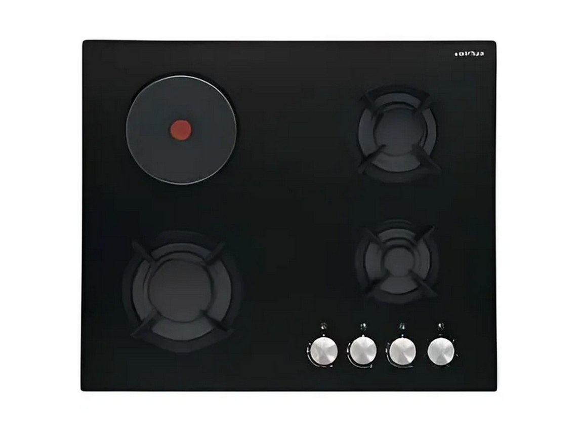 Placa de Gas y Focos Elétricos AIRLUX AV647HBK (Gas y Eléctrica - 62 cm - Negro)