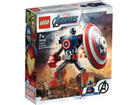 LEGO Super Heroes: Armadura Mech de Capitán América (Edad Mínima: ‍7 - 121 Piezas)