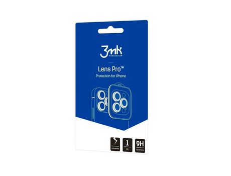 Protector de Lente para iPhone 15 Pro Max 3MK Azul