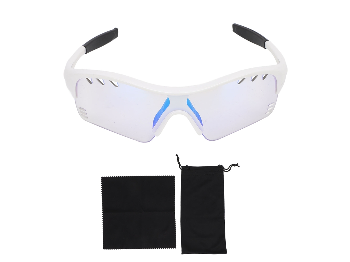 Gafas Deportivas Infantiles Ligeras Y Adaptables Con Oscurecimiento Automático Para Correr Y Practicar Montañismo - Montura Blanca/azul Con Cambio De Color