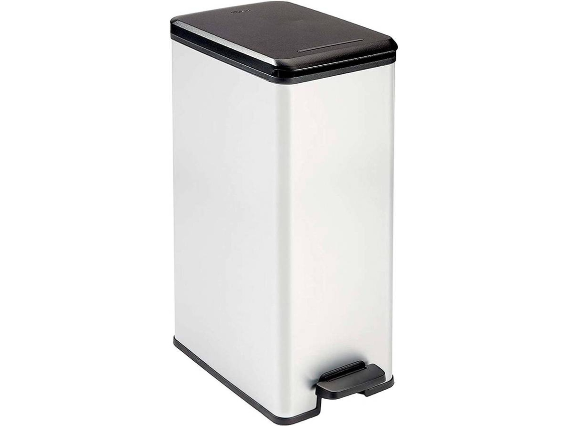 Cubo de Vasura CURVER Deco Slim (Plateado - 25 L)