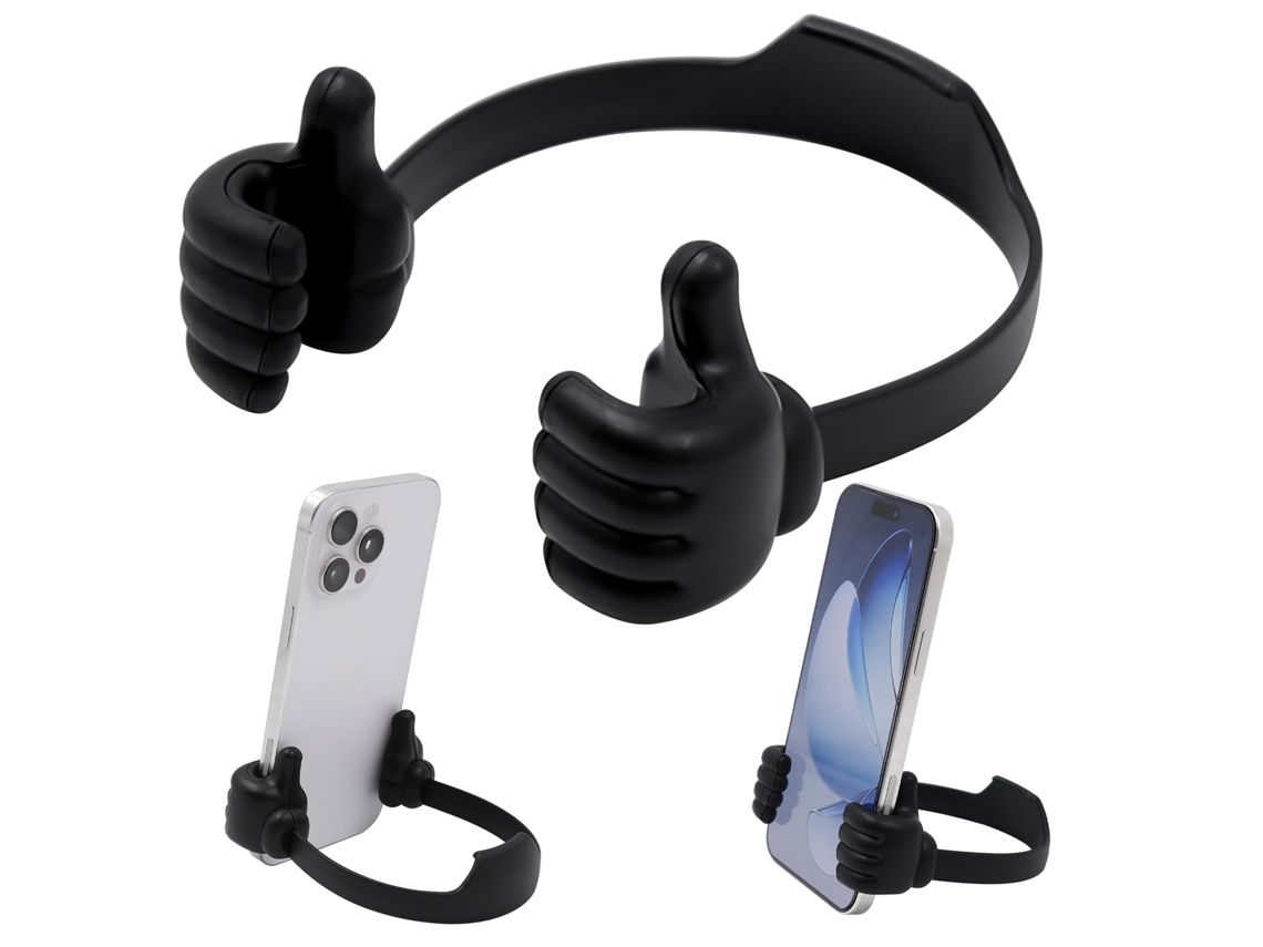 Suporte Em Formato De Polegar Em Silicone Flexível. Acessório Universal Para Celulares E Tablets, Ideal Para Uso Doméstico E Profissional.