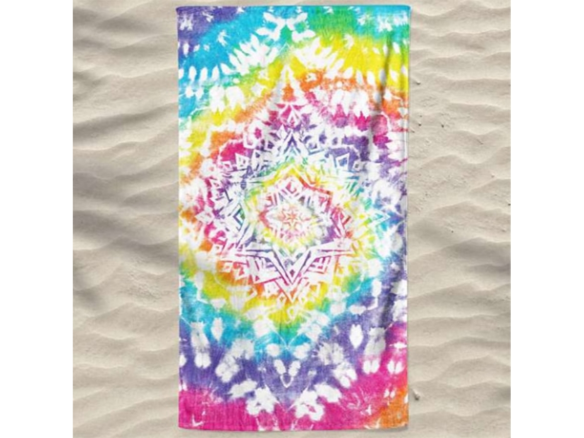 Toalla De Playa Microfibra Mandala Psicodélica