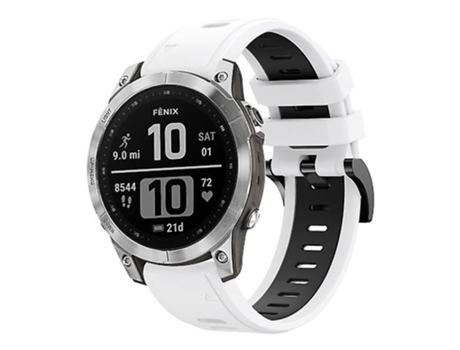 Correa Smartwatch Para Garmin Fenix 7 22Mm Blanco-Negro VENISYMLIS