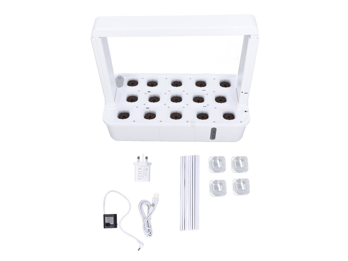 Sistema De Cultivo Hidropónico Con Luz Led Para Jardín Interior, Enchufe Británico 220-240v.