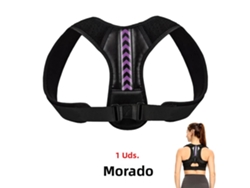 (morado Xl) Cinturón Corrector De Postura Ajustable Para Hombros Y Espalda, Elaborado En Algodón Y Neopreno.