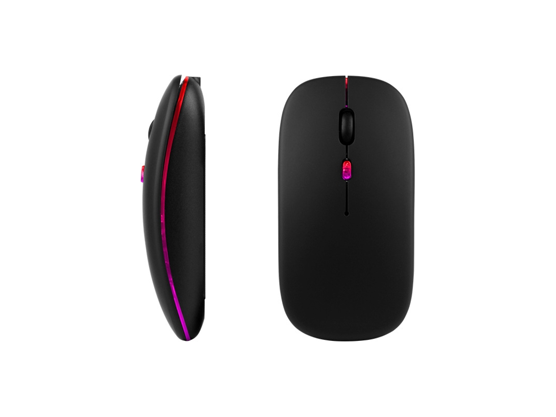 YUYSAN Ratón Inalámbrico Bluetooth Silencioso Recargable con Retroiluminación Modo Dual Negro