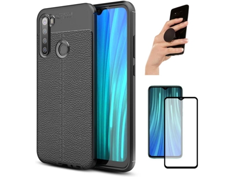 Carcasa, Protector y Popsocket Xiaomi Redmi Note 8 Rugged Leather Negro