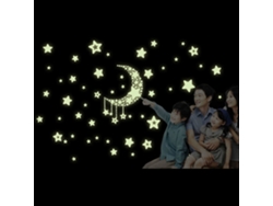 2026-calcomanías Luminosas Diy Estrellas Y Luna Para Pared Niños Habitación Glow In The Dark Decoración Infantil