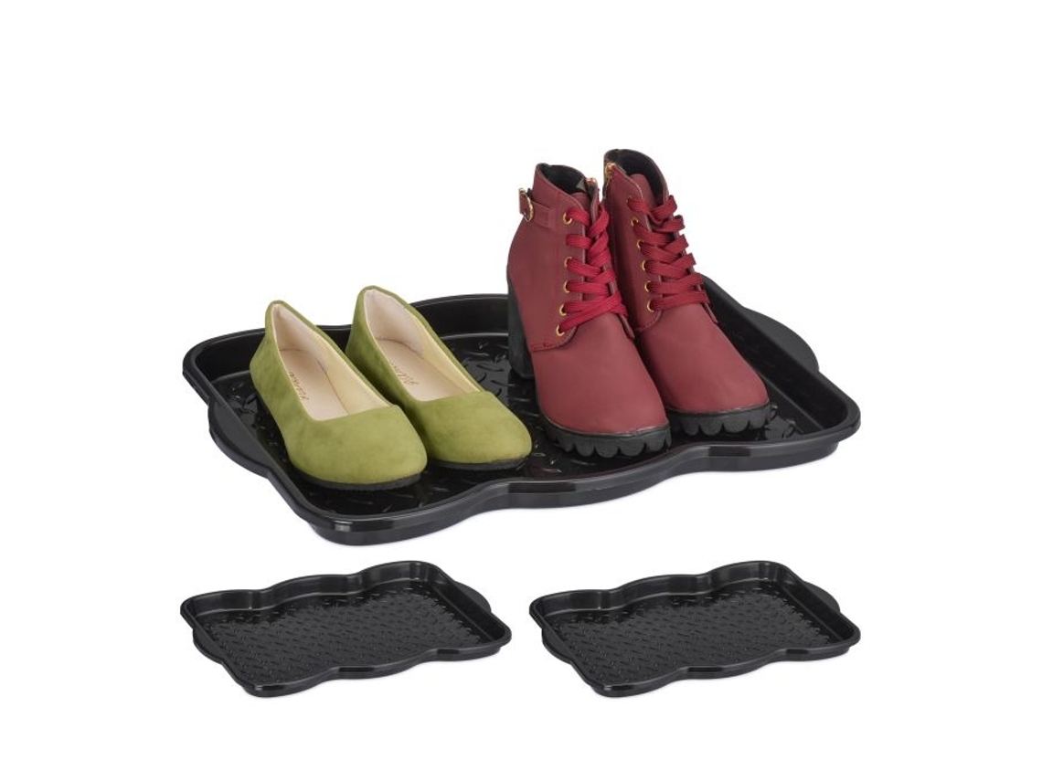 Juego de 3 bandejas recolectoras para 2 pares de zapatos