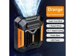 Mini Ventilador Portátil Recarregável De Cintura Com Bateria Externa De 4000mah, Iluminação Led E Sem Fio Para Esportes, Atividades Ao Ar Livre E