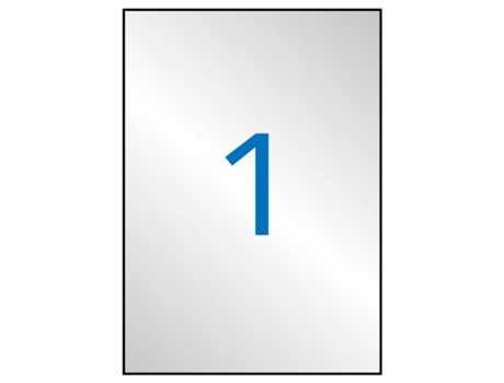 Etiquetas Adhesivas Metálicas 20 Hojas APLI (Plata - 210 X 297 mm)
