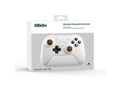 Mando Bluetooth 8bitdo Ultimate 2 para Switch 1/2/PC (Windows, edición blanca) Solo para juegos