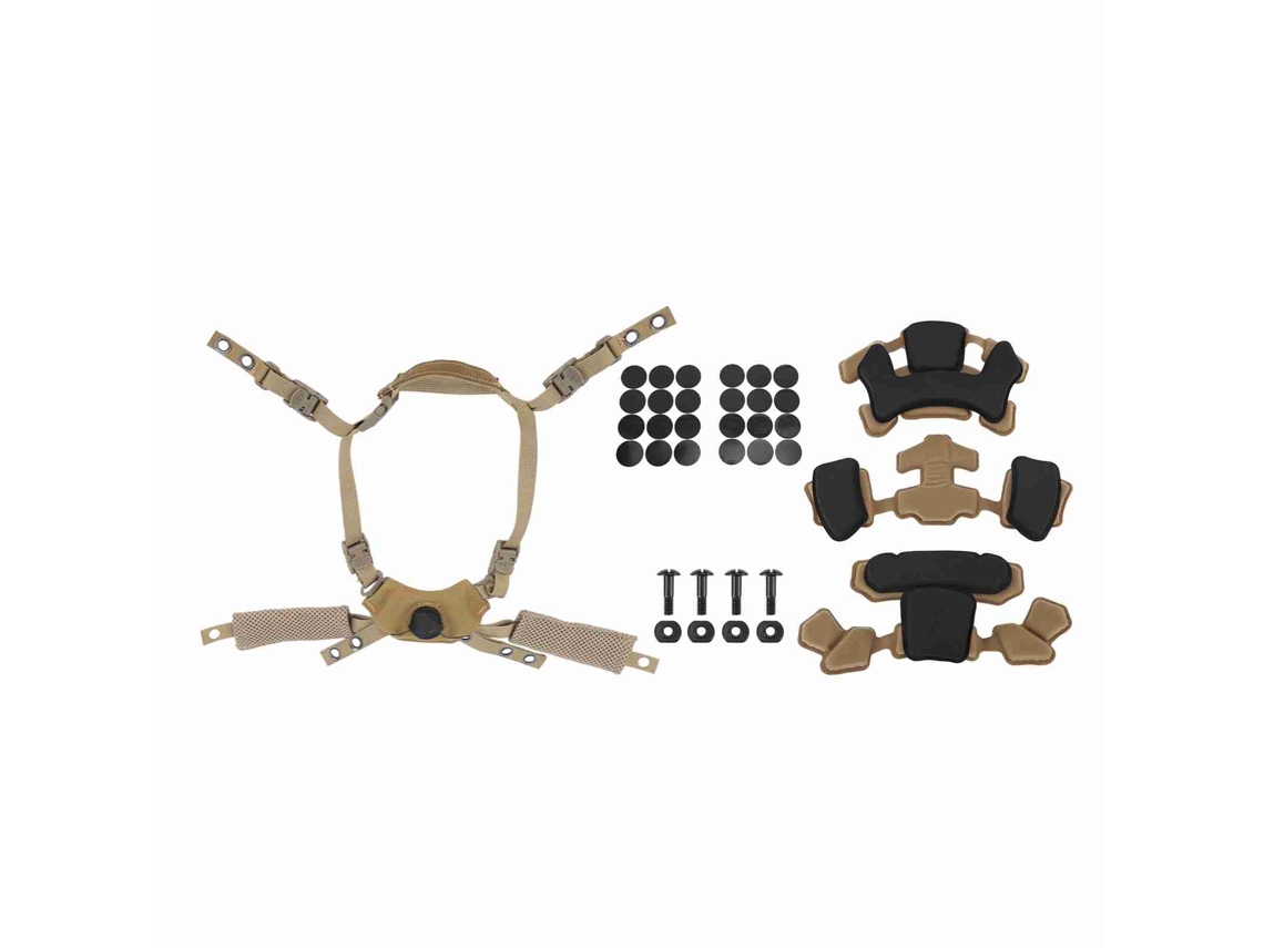 Sistema De Suspensión Ajustable Para Cascos Fast Mich Wendy Con Correa Para La Barbilla Y Kit De Almohadillas.