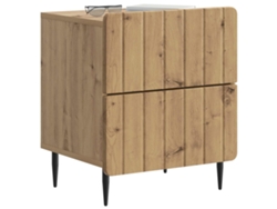Maison Exclusive - Armario De Noche 2 Pcs Roble Artesanal 43 X 34,5 X 49,5 Cm