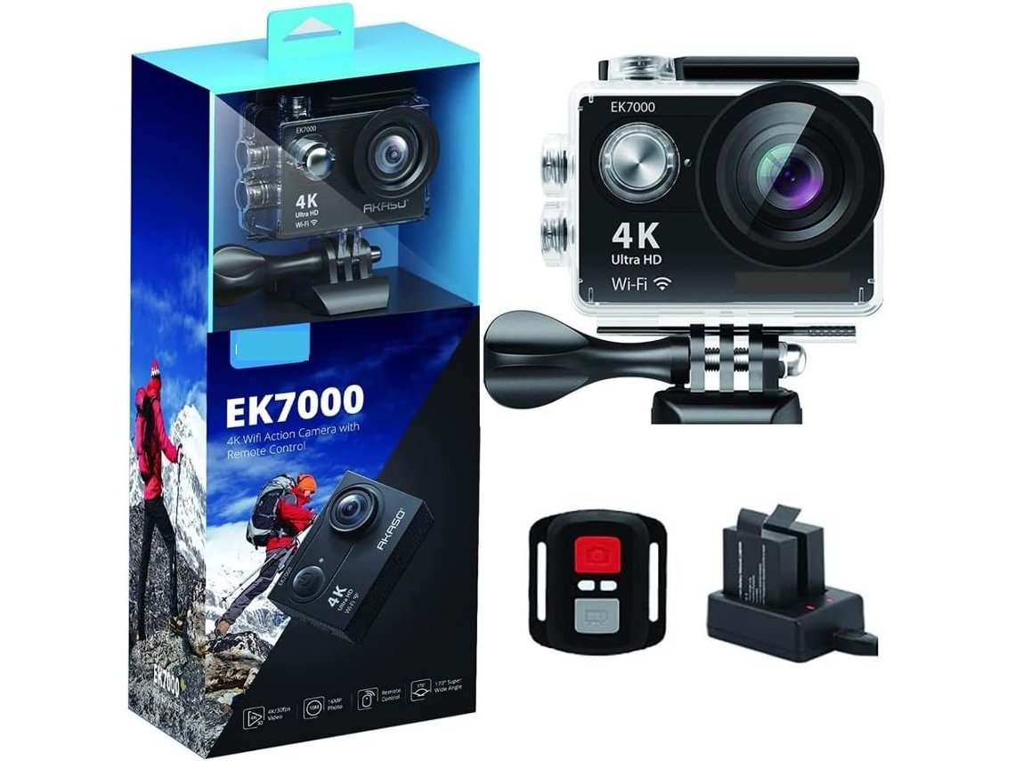 Cámara De Acción Ek7000 Wifi 4k Ultra Hd, Videocámara Dv Resistente Al Agua, Cámara Deportiva De 12 Mp