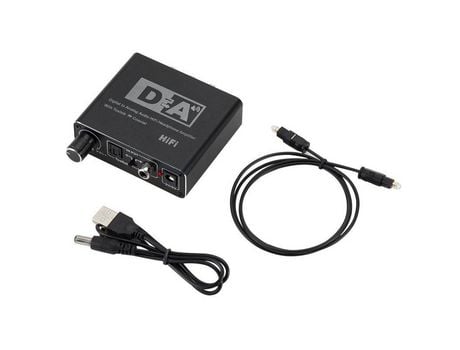 Plugues Convertidor Audio Digital Analógico Estable Play Conveniente Negro