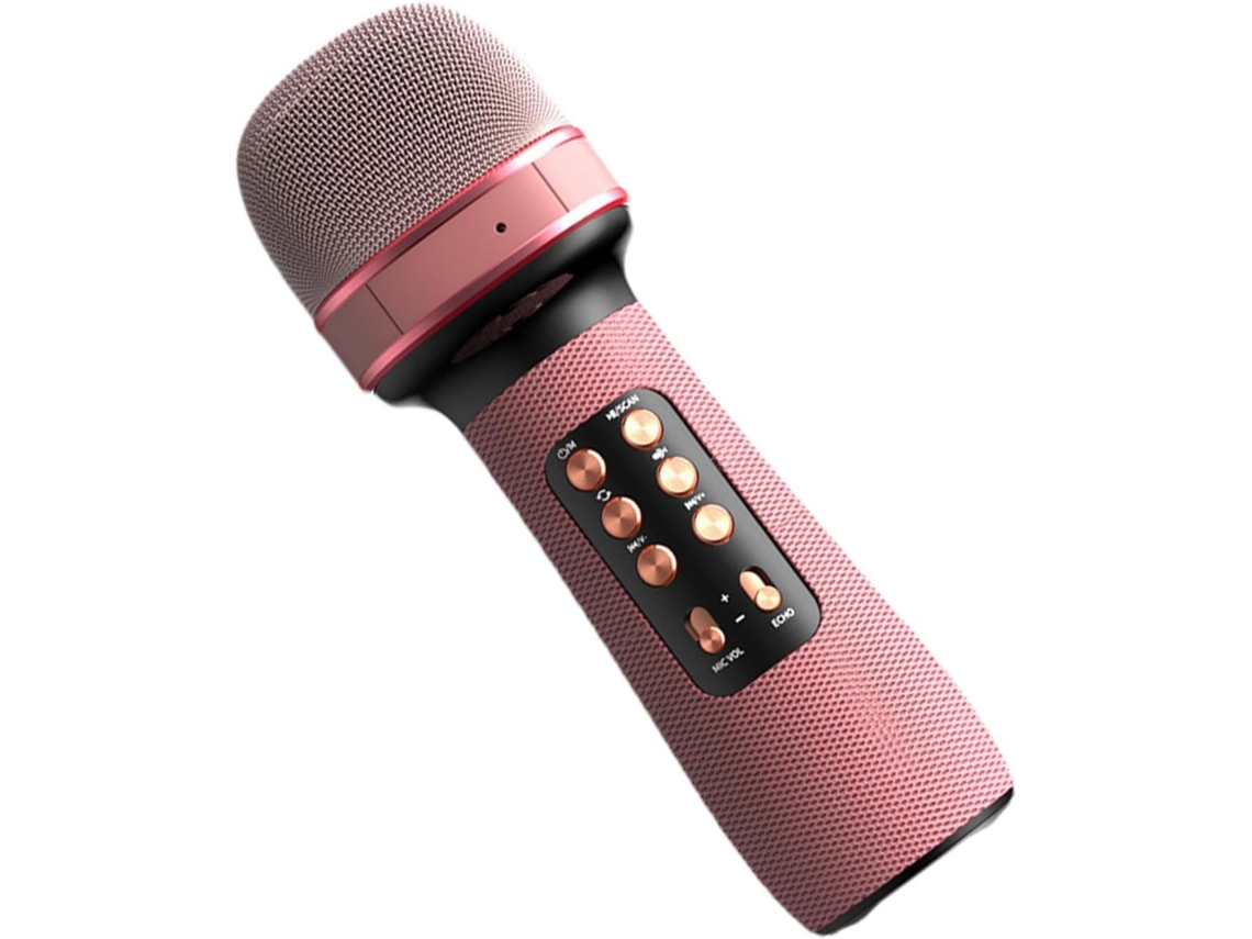 Micrófono De Karaoke Con Altavoz Portátil | Artículos Para Fiestas Con Cable, Luz Led, Smartphones