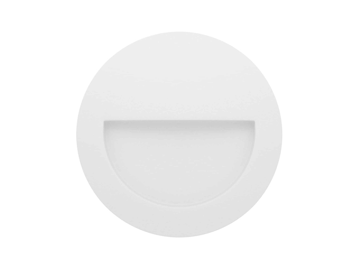 Aplique de pared LED empotrable Mis R 3W redondo con interruptor IP65 2700k/3200k/4000k blanco Beneito Faure