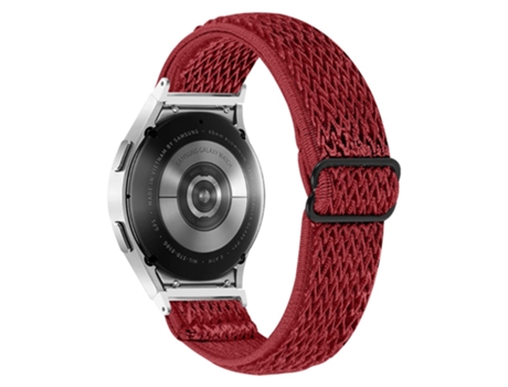 Correa de tela tejida tejido elástico ajustable para Samsung Galaxy Watch4 Active 40mm/44mm/Watch4 Classic 42mm/46mm - tinto