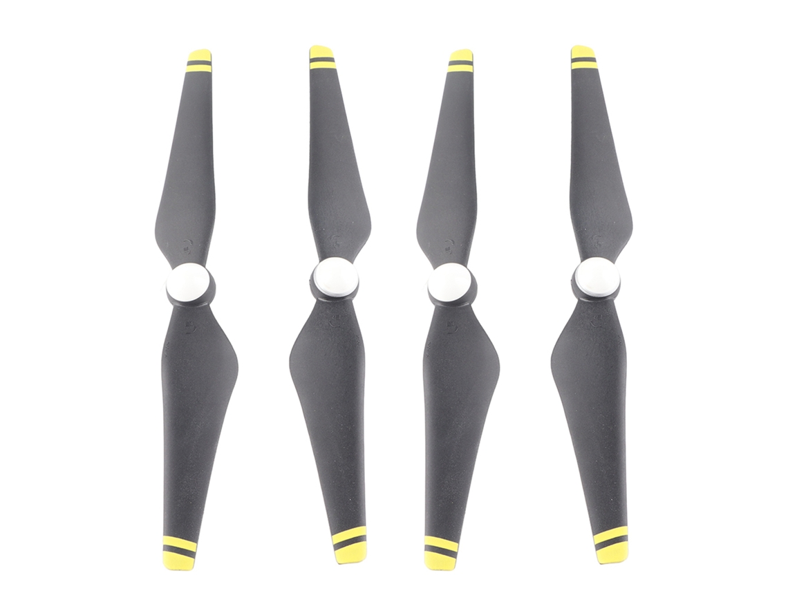 2 Pares De Hélices Autoajustáveis Para Drone Dji Phantom 3 Quadricóptero (borda Amarela)