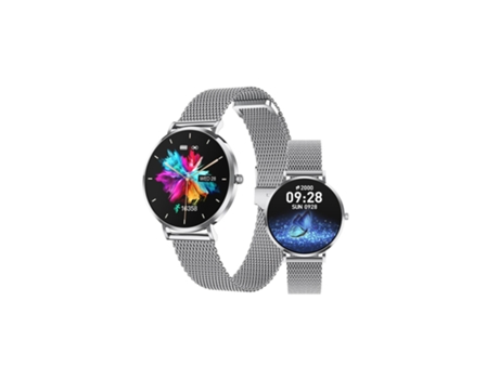 CHRONUS T8Mini Smartwatch 1,19'' AMOLED Health Butler para mujeres (Plateado)