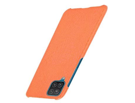 Funda para Samsung Galaxy M12 A12 Piel Sintética Naranja