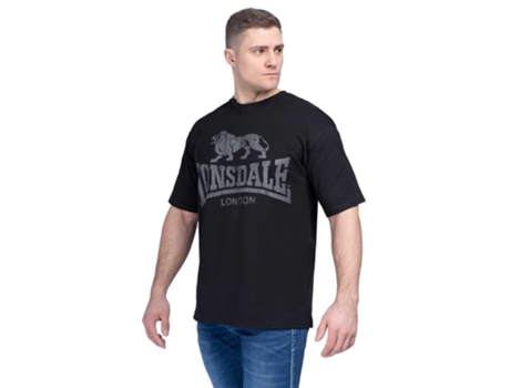 Camiseta de Hombre para Fitness LONSDALE Thrumster Negro (L)
