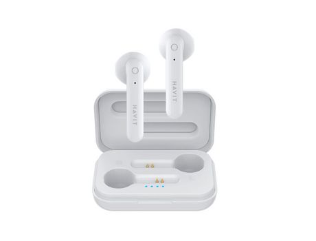 Auriculares Bluetooth inalámbricos verdaderos HAVIT Tw935 Micrófono interno blanco
