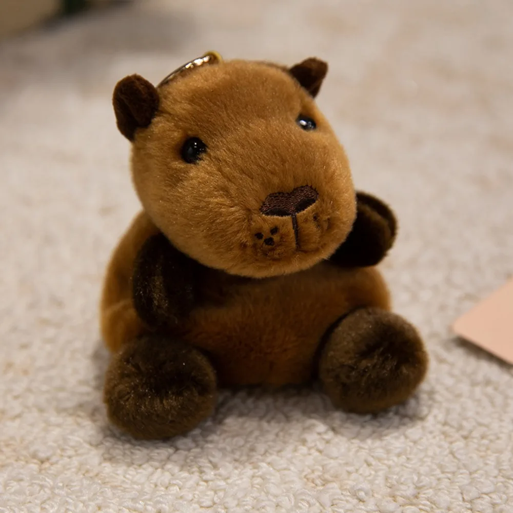 (capibara) Mini Llavero De Peluche De La Serie De Mascotas Adorables, 13 Cm